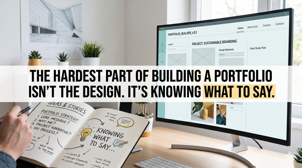 The Hardest Part of Building a Portfolio Isn't the Design. It's Knowing What to Say.