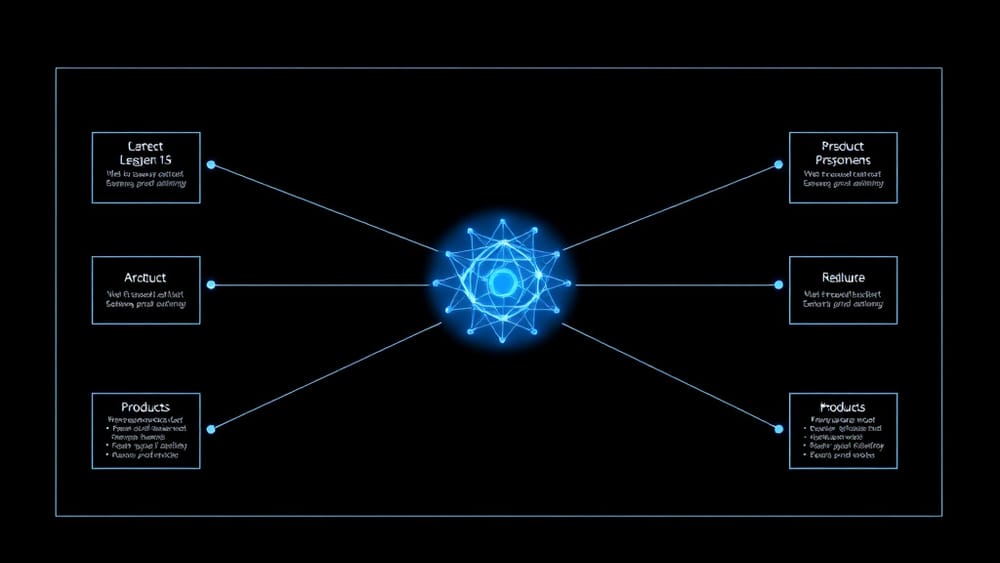 Abstract visualization of an AI-native software architecture for an MVP