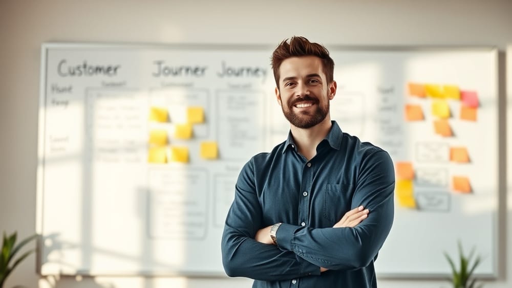 A non-technical founder reviewing a product roadmap with confidence